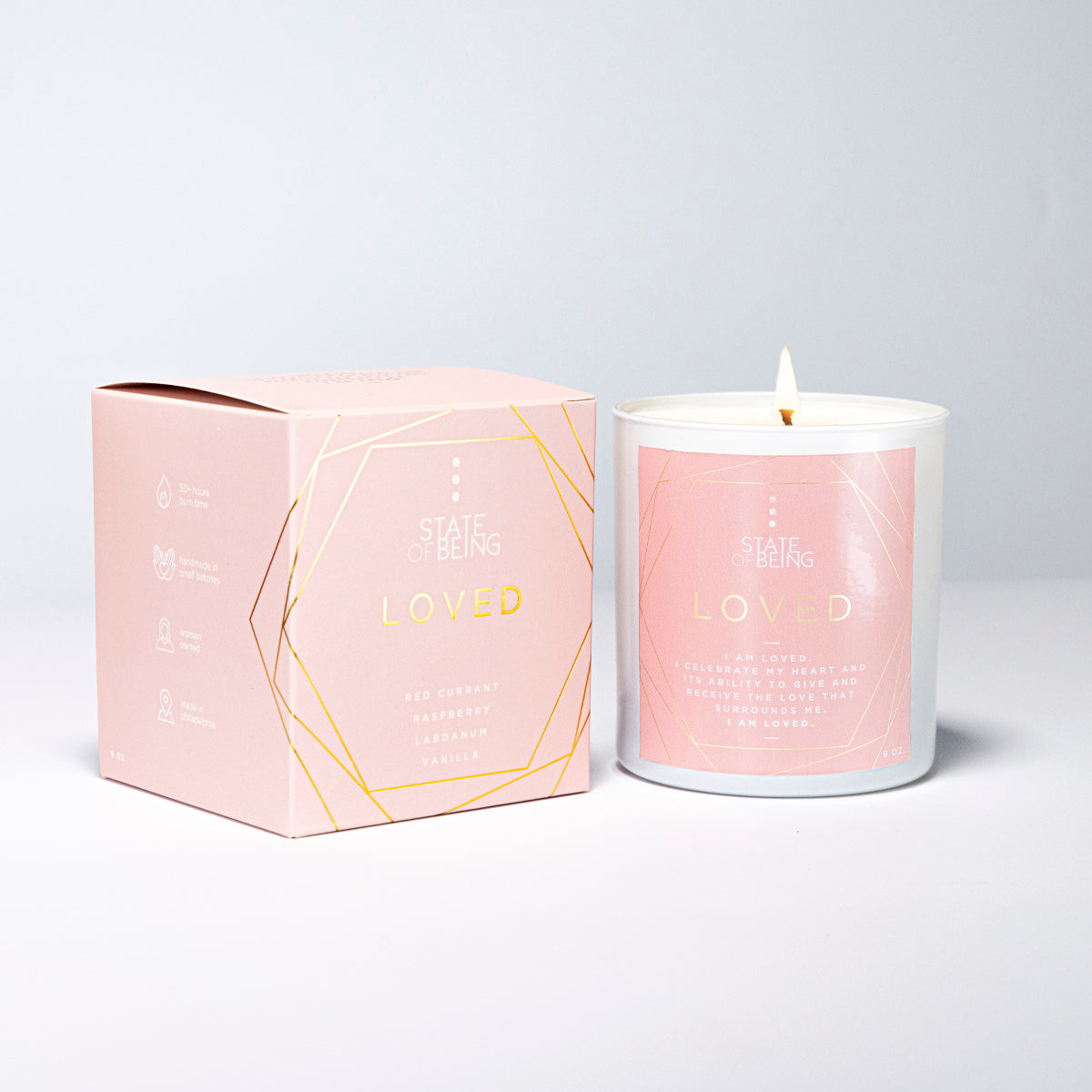 LOVED - Affirmation candle – State of Being