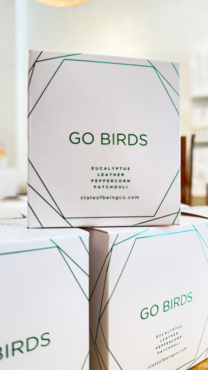 Go Birds Affirmation Candle | Eagles Gift | Patchouli & Eucalyptus