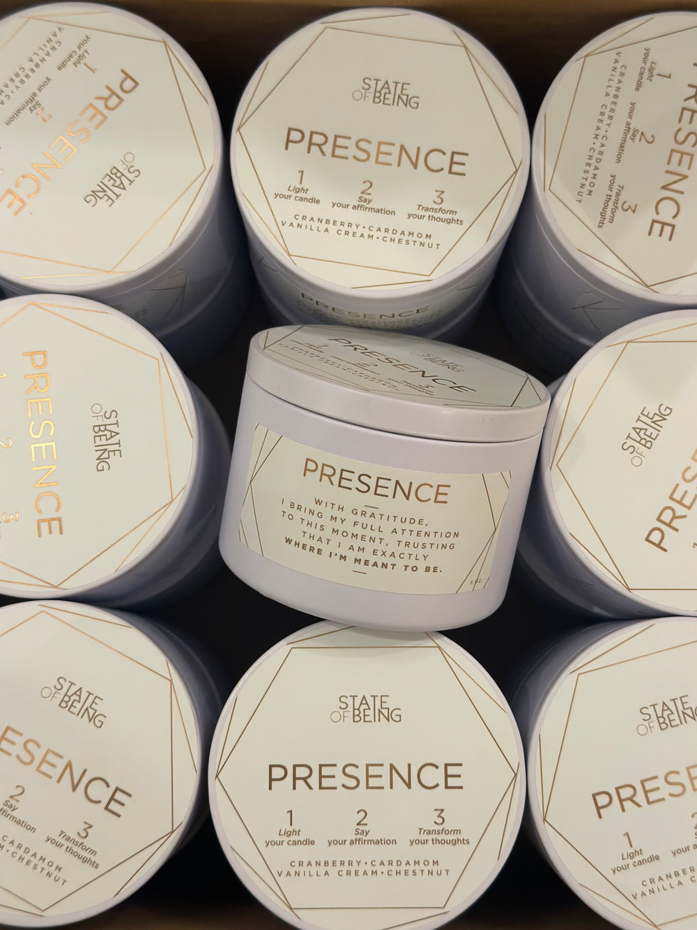 Presence Metal Tin Candle