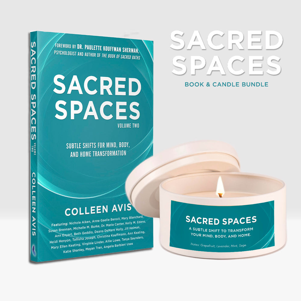 Sacred Spaces Book & Candle Bundle